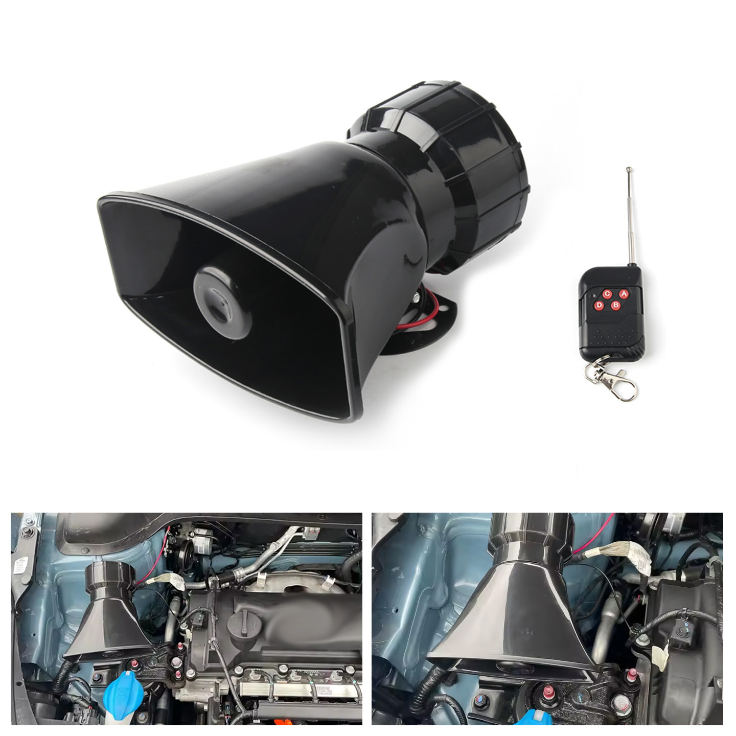 Emergency Whistle Loud - Haut-parleur 12V 130dB, sirène électronique sans